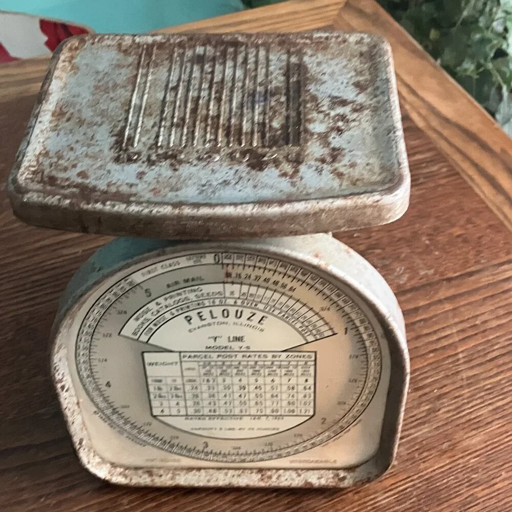 ✨ Vintage Pelouze Model Y-5 Postal Scale – Industrial Farmhouse Decor! ✨